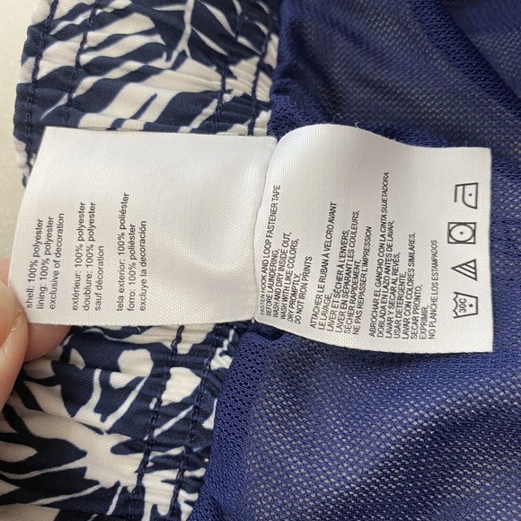 Speedo Board Shorts Mens Large Bondi Etched Floral Blue White Pockets Lined - Picture 11 of 13